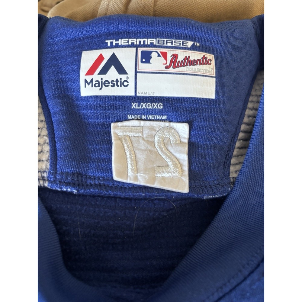 Majestic Authentic Los Angeles Dodgers Player Issue Thermal Shirt L #27 - Picture 2 of 6